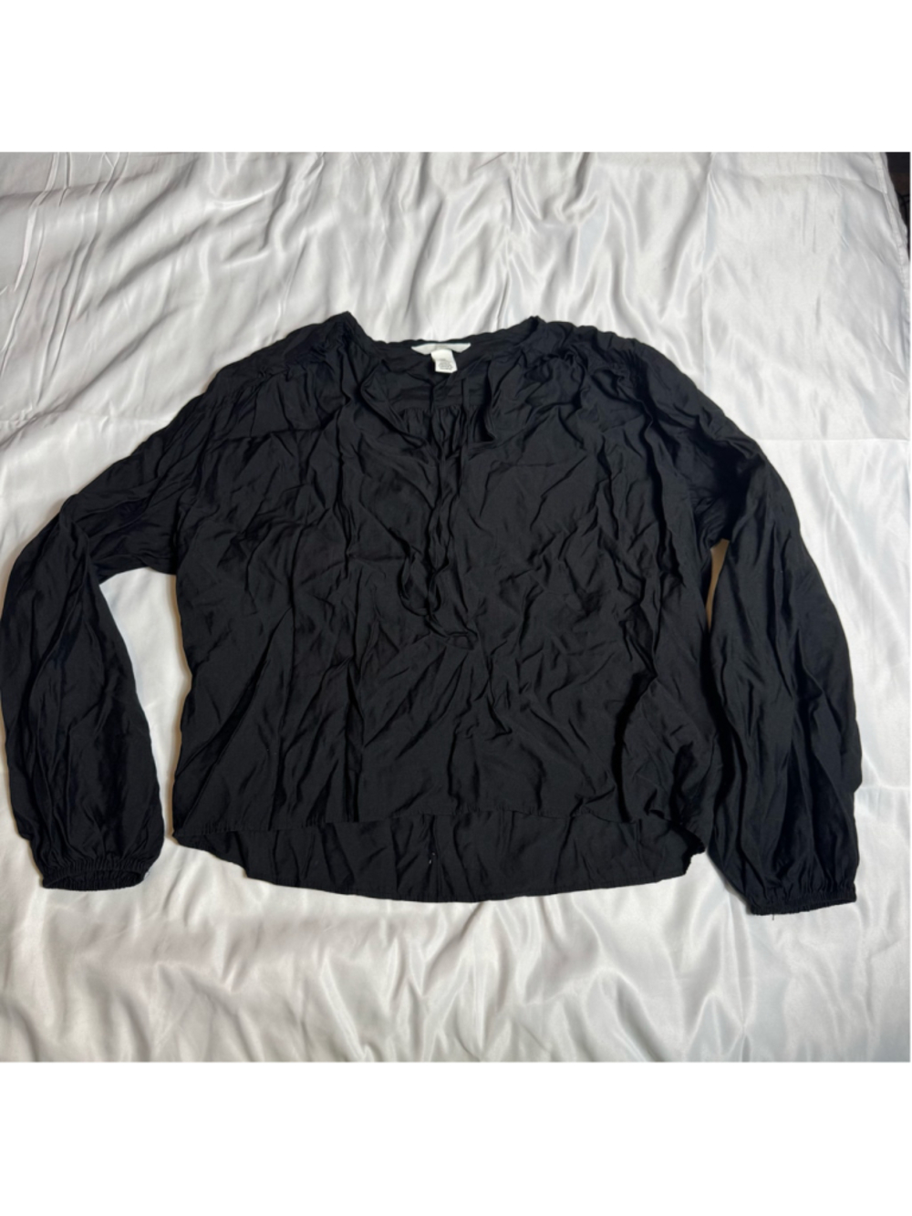 Women's H&M Black Long Sleeve Blouse Size S